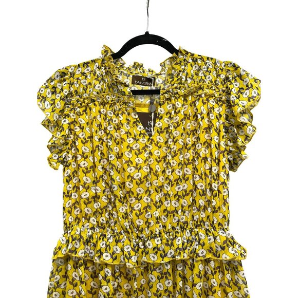 Tantra $329 Womens Floral Yellow Dress Sz Small NWT - Picture 4 of 6